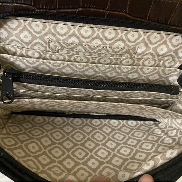 Brighton Pebble Leather, Croc Embossed Crossbody - Picture 6 of 16